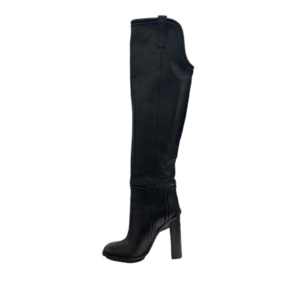 Gucci Black Leather Lifford Riding Boots Size 37.5 - Picture 5 of 11